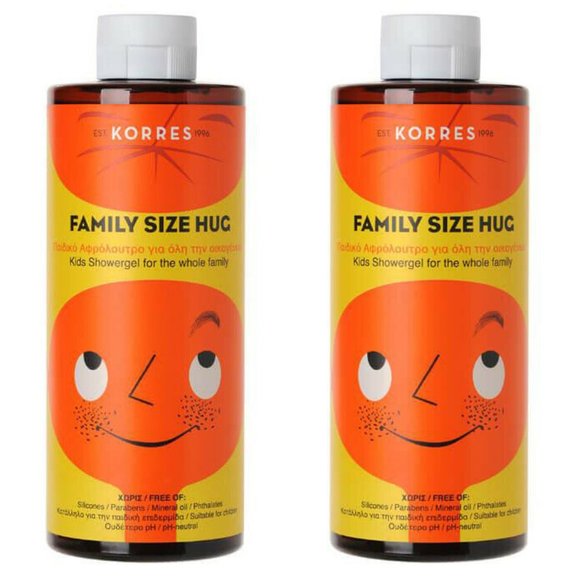 Lot 2x New KORRES Ocean Size Hug Kids Whole Family Shower Gel 13.5oz 400ml - Picture 1 of 3